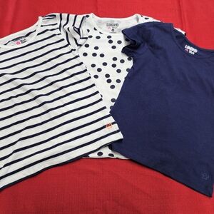 Limited Too Navy, White, and‎ Black Tee Trio